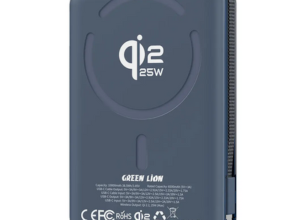 Green Lion WELLINGTON 10000mAh Magsafe Power Bank PD 35W Blue