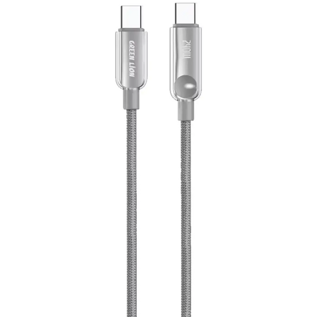 Green Lion 240W USB-C to USB-C Ultra-Fast Charging 1m Braided Cable Gray