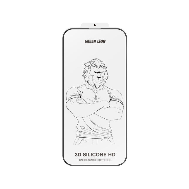 Green Lion 3D Silicone Plus Screen Protector for iPhone 15 Plus