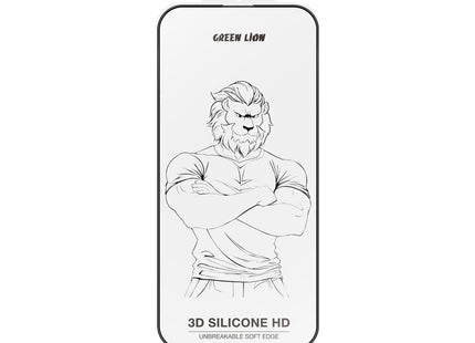Green Lion 3D Silicone Plus Screen Protector for iPhone 15 Pro Max