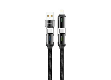 Green Lion 4 in 1 LED Braided Cable 60W Black