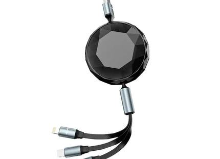 Green Lion 5 in 1 Diamond Retractable Cable Black