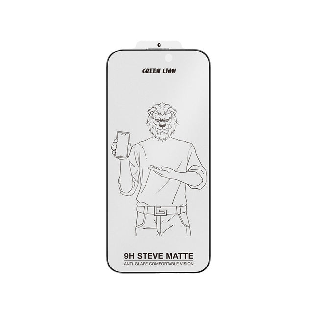 Green Lion 9H Steve Matte AG Glass Protector for iPhone 16 Pro