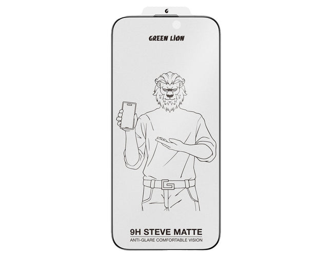 Green Lion 9H Steve Matte AG Glass Protector for iPhone 16 Pro Max