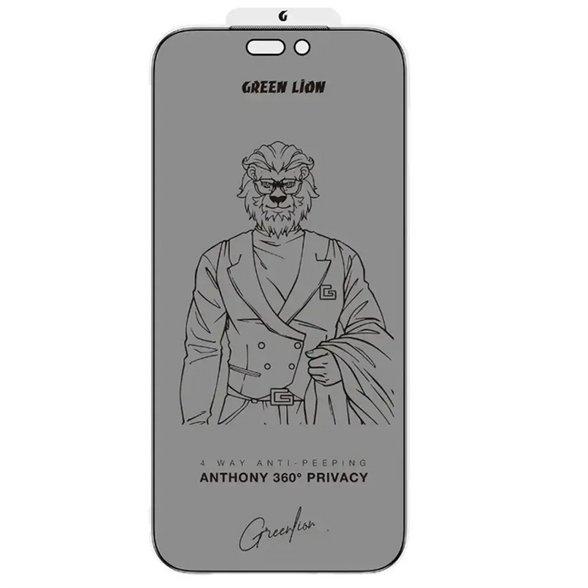 Green Lion Anthony 360° Privacy Screen Protector 4-Way Anti-Peeping Glass for iPhone 17 Pro