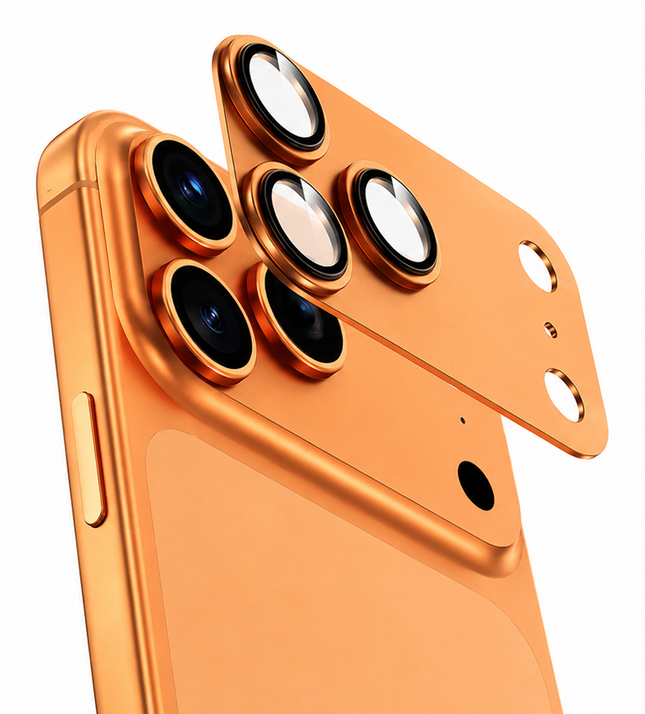 Green Lion Camera Lens Pro for iPhone 17 Pro Max Orange Titanium