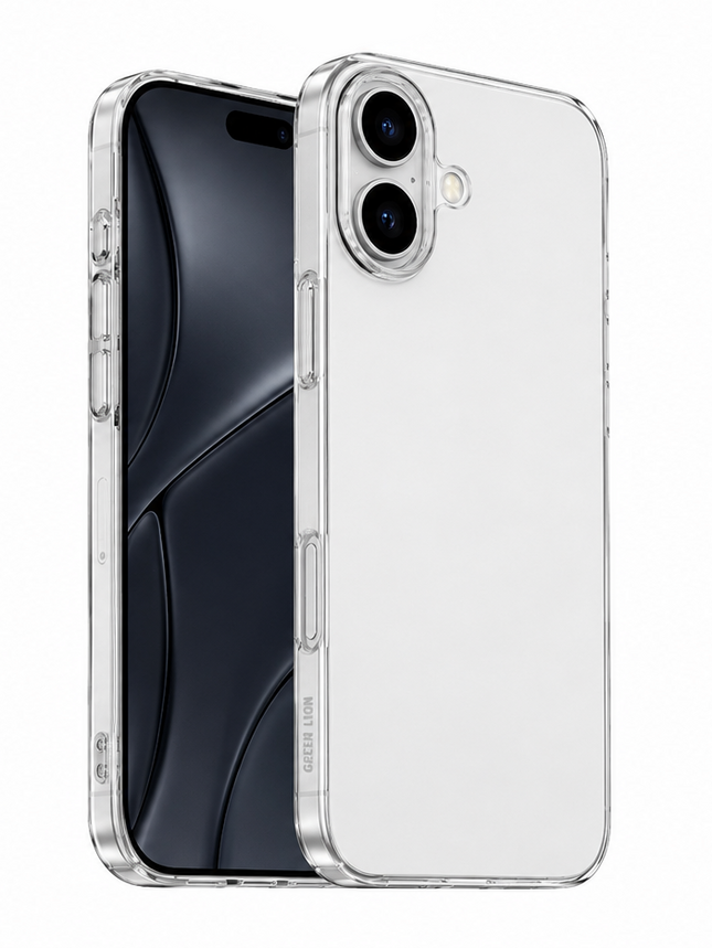 Green Lion Delgado PC Clear Case for iPhone 16 Plus