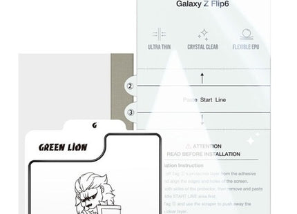Green Lion Flip Crystal Clear Protection Pack for Samsung Z Flip 6