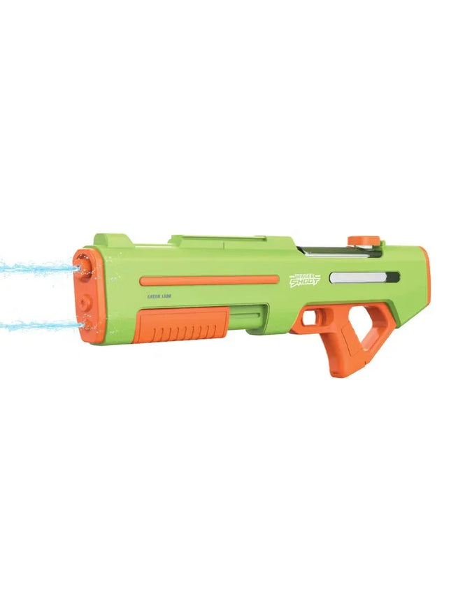 Green Lion GN65-Dual Nozzle Water Gun Electric & Manual Shooting Green