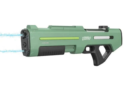 Green Lion GN65-Dual Nozzle Water Gun Electric & Manual Shooting Dark Green