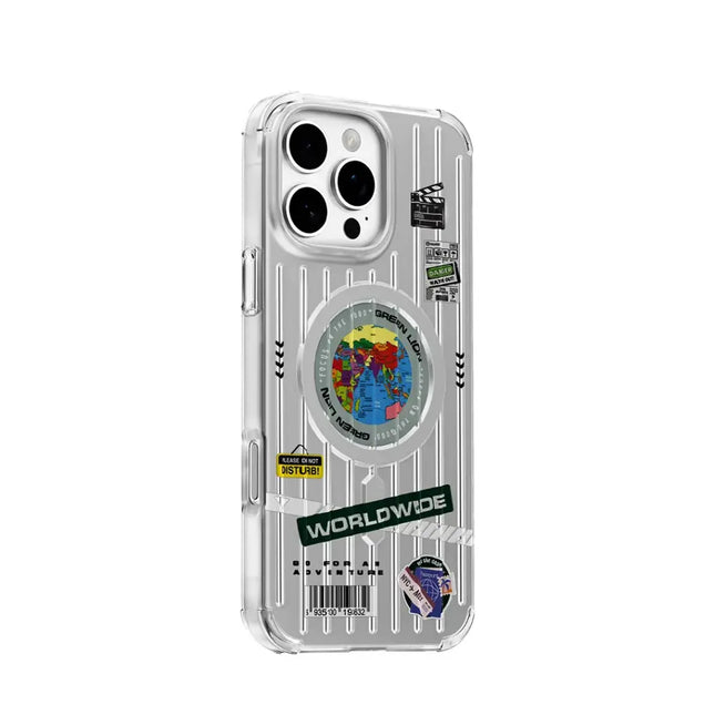 Green Lion Globe MagSafe Case for iPhone 16 Pro Silver