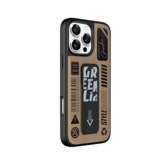 Green Lion Grip Pro MagSafe Case for iPhone 16 Pro Desert Titanium
