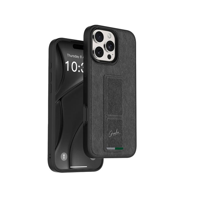 Green Lion GripX Multi-Functional Kickstand for iPhone 16 Pro Black