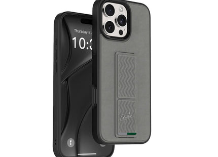 Green Lion GripX Multi-Functional Kickstand for iPhone 16 Pro Gray