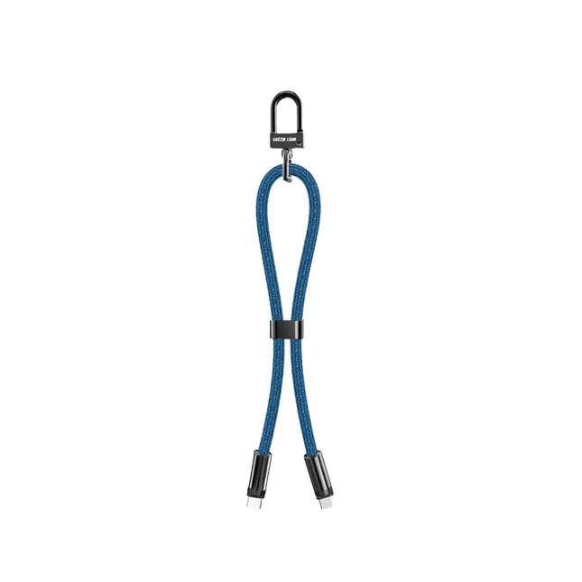 Green Lion Keychain lanyard USB-C to USB-C 60W Blue