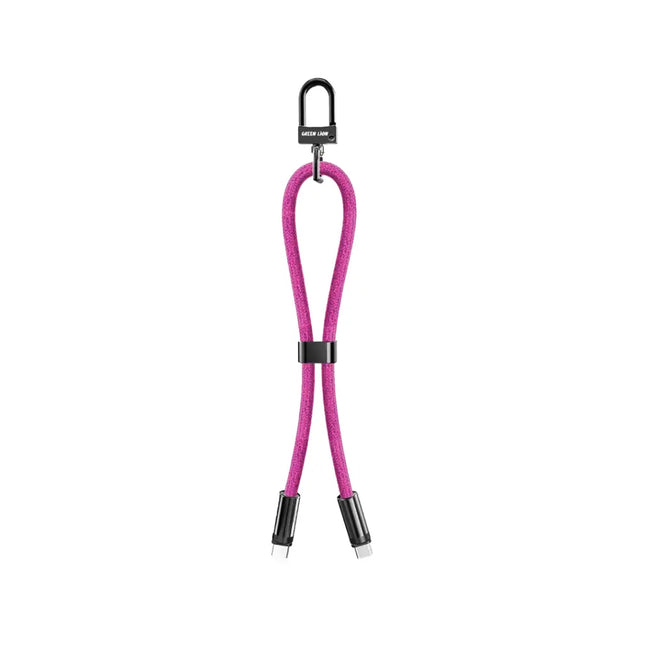 Green Lion Keychain lanyard USB-C to USB-C 60W Pink