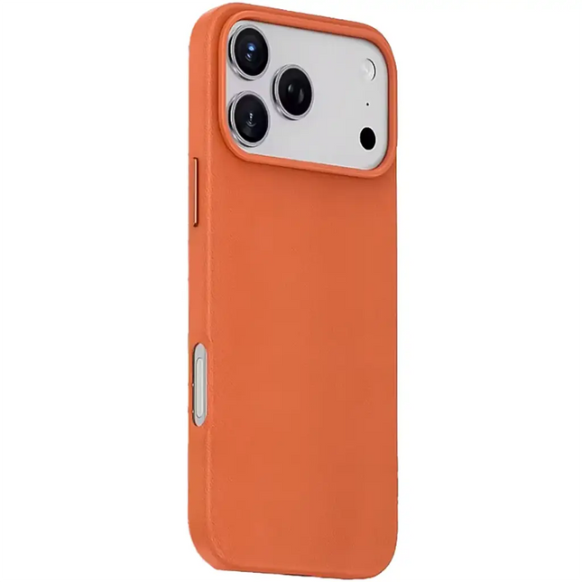 Green Lion Leather MagSafe Case for iPhone 17 Pro Orange