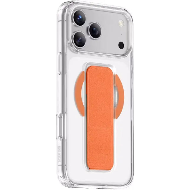 Green Lion MagSafe Leather Grip Case for iPhone 17 Pro Orange Titanium
