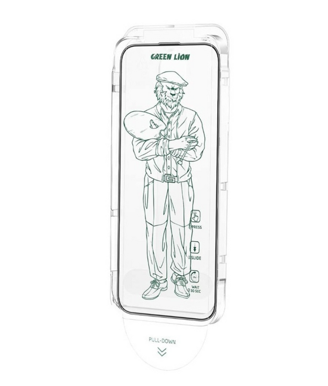 Green Lion Picasso 3D Glass With Alignment Tray for iPhone 16 Pro