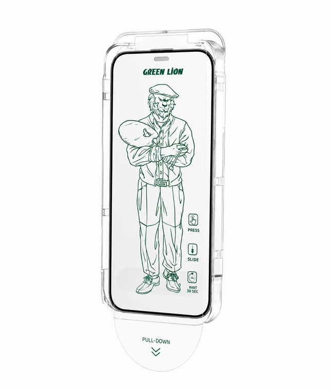 Green Lion Picasso 3D Glass With Alignment Tray for iPhone 14 Pro