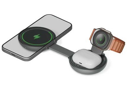 Green Lion Qi2.2 Tri-Charge Foldable Magnetic Wireless Charger 25W