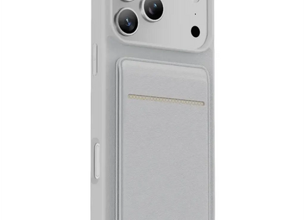 Green Lion Regal Magsafe Leather Case with Card Holder for iPhone 17 Pro Silver