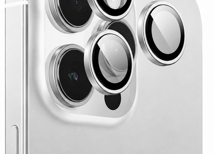 Green Lion Silicone Camera lens for iPhone 16 Pro Max & iPhone 16 Pro Silver