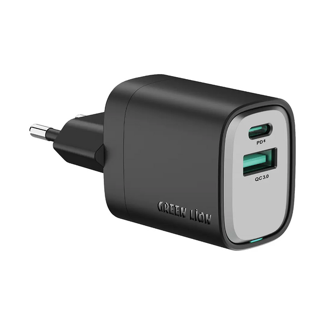 Green Lion Supra 45W EU GaN Wall Charger USB-A & USB-C Ports