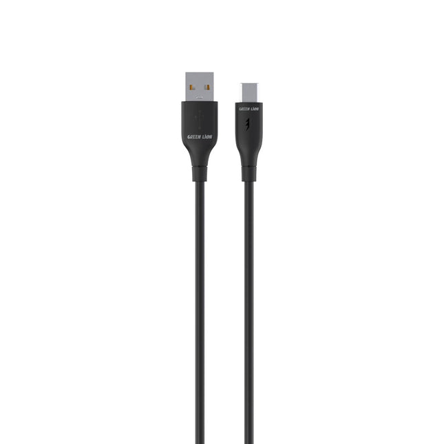 Green Lion USB-A to USB-C PVC Cable 30cm Black
