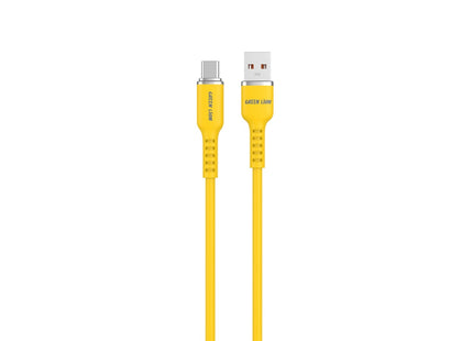 Green Lion USB-A to USB-C Silicone Cable 1m Yellow