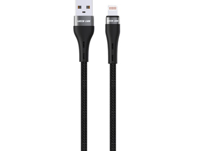 Green Lion USB-A to Lightning Braided Cable 1m Black