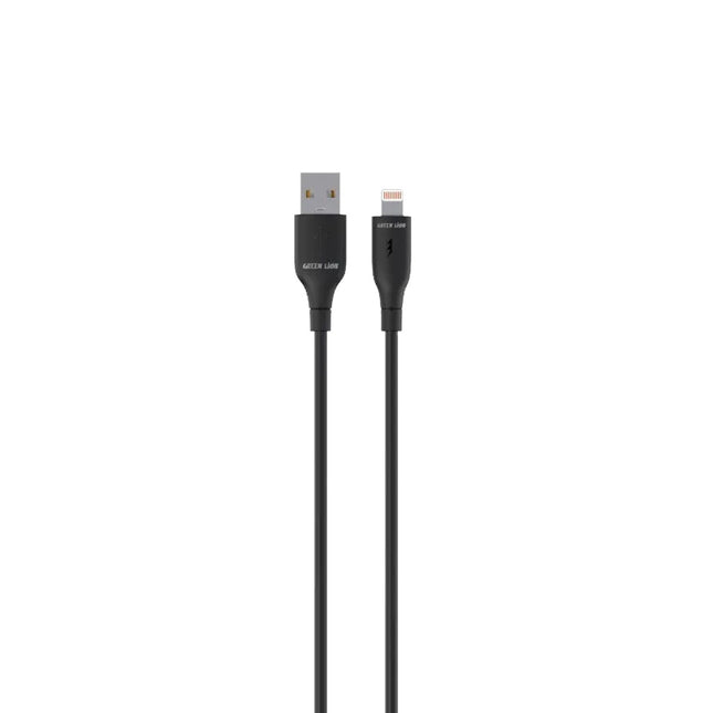Green Lion USB-A to Lightning PVC Cable 1m Black