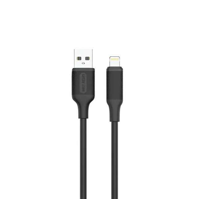 Green Lion USB-A to Lightning PVC Cable 1m Black