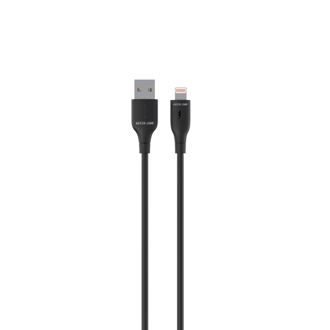 Green Lion USB-A to Lightning PVC Cable 30cm Black