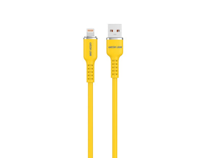 Green Lion USB-A to Lightning Silicone Cable 1m Yellow