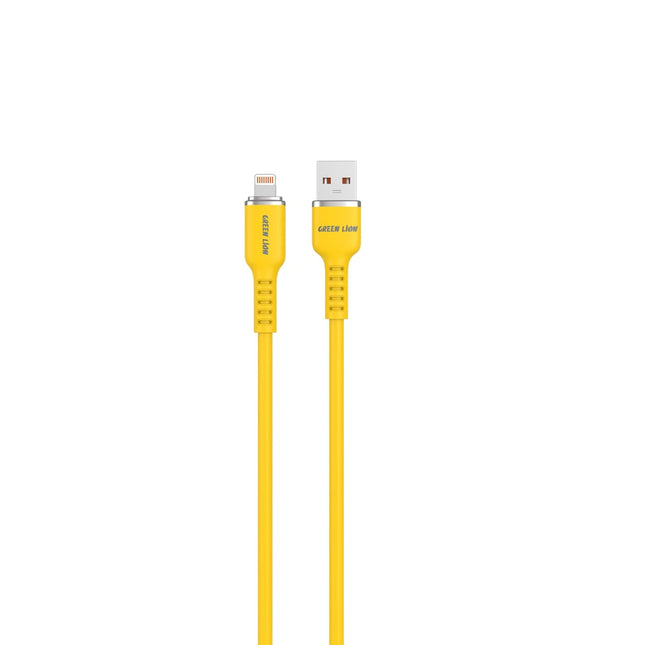 Green Lion USB-A to Lightning Silicone Cable 1m Yellow