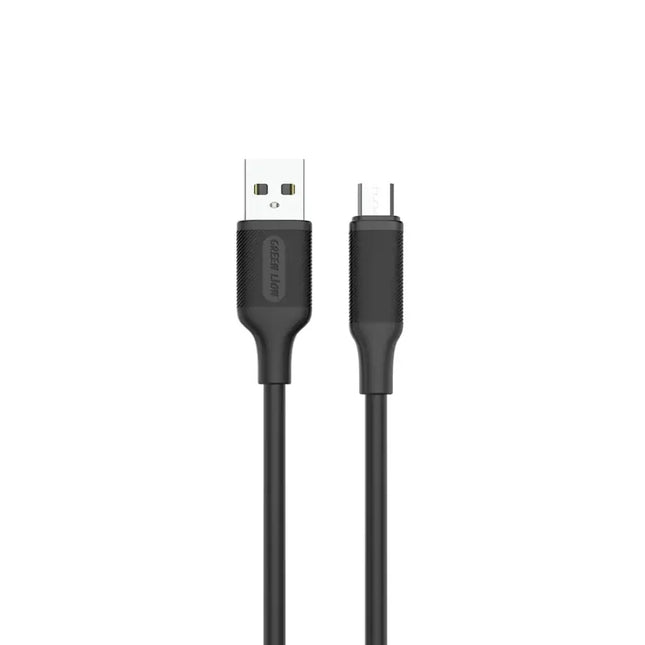 Green Lion USB-A to Micro PVC Cable 2m Black