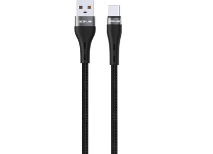 Green Lion USB-A to USB-C Braided Cable 1m Black
