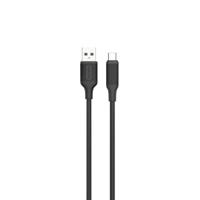 Green Lion USB-A to USB-C PVC Cable 3m Black