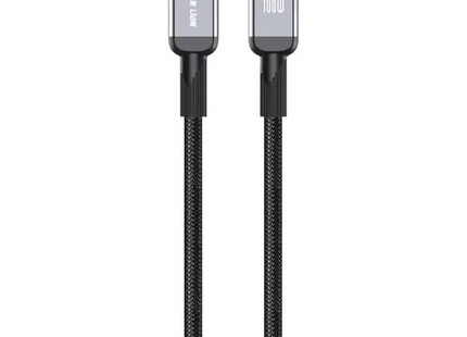 Green Lion USB-C TO USB-C Durable 1m Braided Cable PD 100W Black
