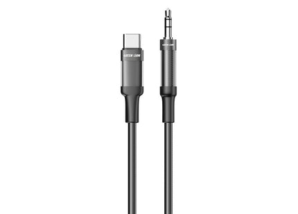 Green Lion USB-C to AUX Braided Cable 1m Black