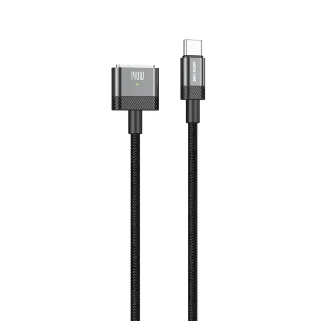 Green Lion USB-C to MagSafe 3 Magnetic Charging Cable 140W Black