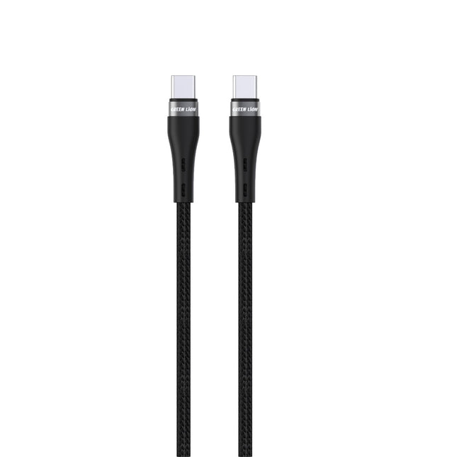 Green Lion USB-C to USB-C Braided Cable 1m Black