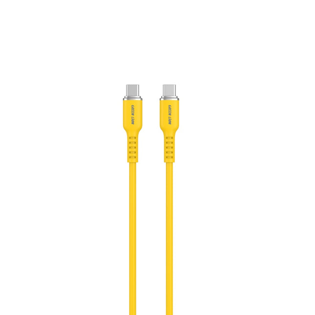 Green Lion USB-C to USB-C Silicone Cable 1m Yellow