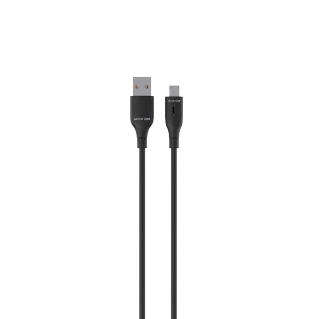 Green Lion USB A to Micro PVC Cable 1m Black