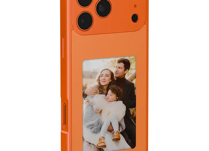 Green Lion Smart E-ink Case 4" Custom Display for iPhone 17 Pro Max Orange