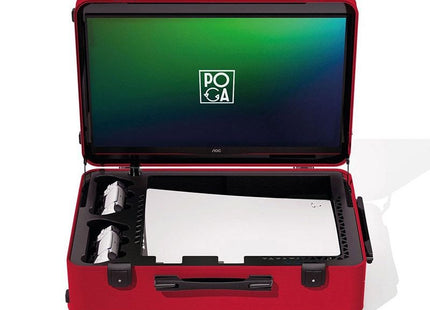 Indigaming POGA Lux Portable Gaming Monitor Case for PlayStation 5 Bright Red