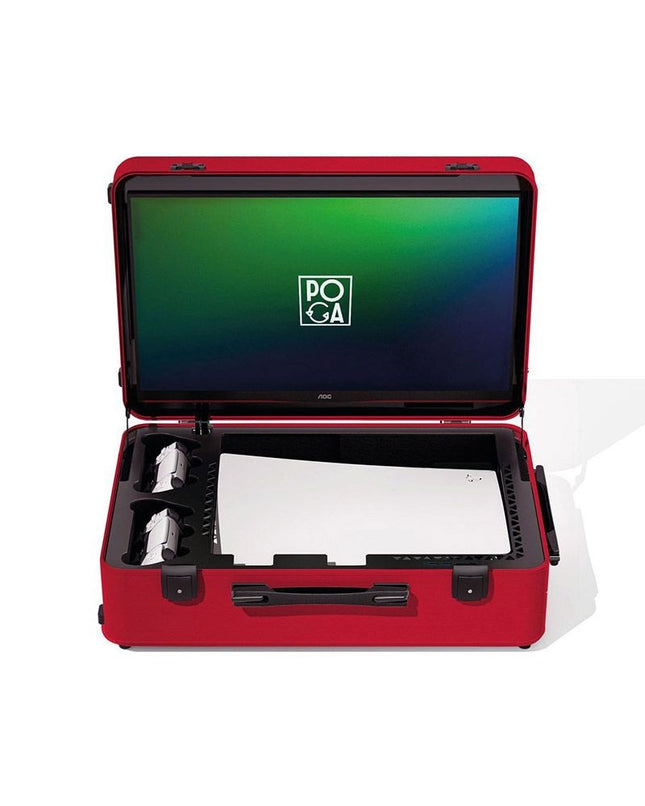 Indigaming POGA Lux Portable Gaming Monitor Case for PlayStation 5 Bright Red