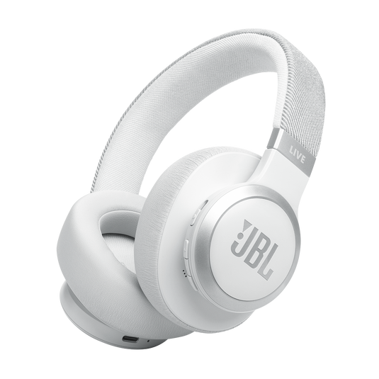 JBL Live 770NC Wireless Over-Ear with True Adaptive Noise Cancelling Headphones White