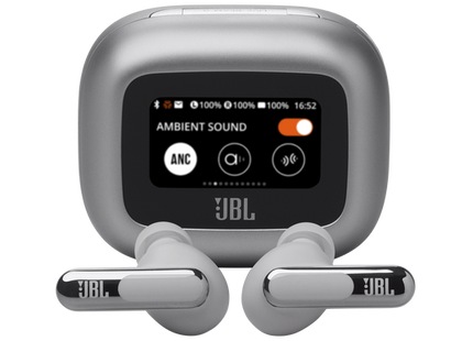 JBL Live Beam 3 True Wireless Adaptive Noise Cancelling Earbuds with Smart Charging Case Silver